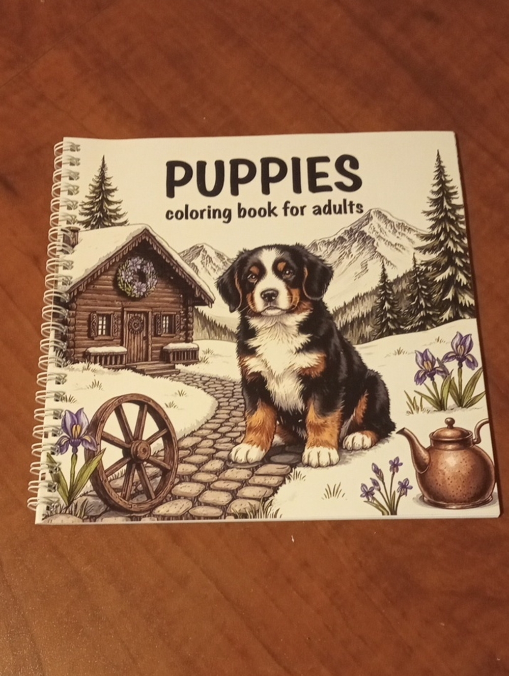 Puppies Coloring Book for Adults
